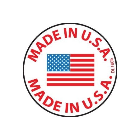 Decker Tape Products Label, DL1605, MADE IN USA, 1" DL1605